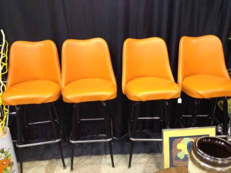 tangerine mcm stools