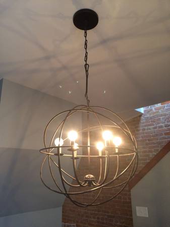 Ballard Designs bronze orb chandelier