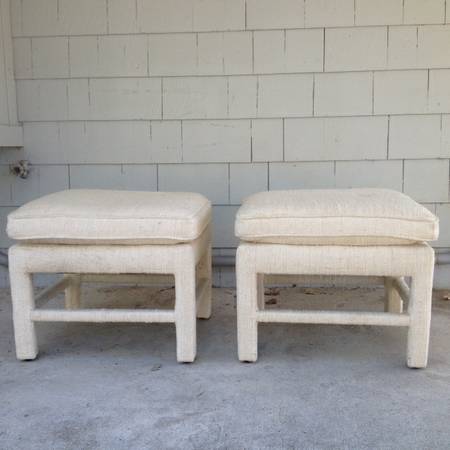 pair of MCM bench stools
