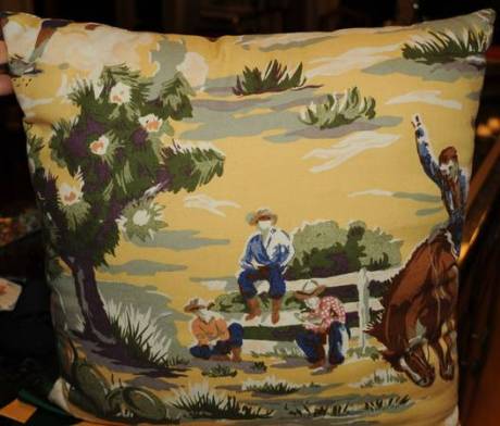 vintage southwest cowboy pillow